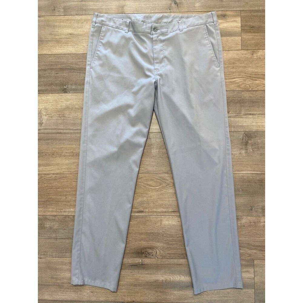 Mizzen Main Mens 38x32 Gray Baron Trim Performance Chino Stretch Casual Pants